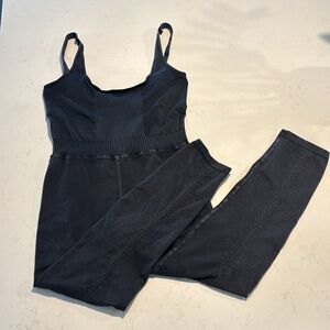 Free People Movement Good Karma Onesie Washed Black M/L